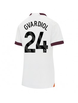 Ženski Nogometna dresi replika Manchester City Josko Gvardiol #24 Gostujoči 2023-24 Kratek rokav